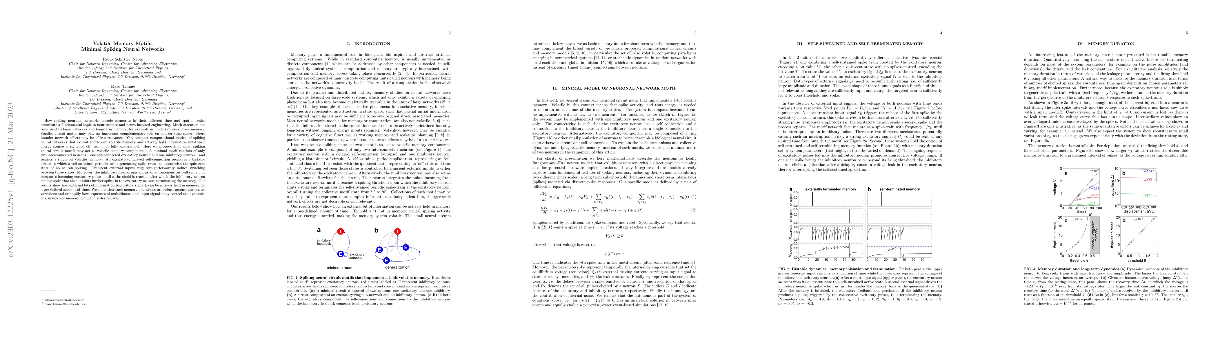 Thumbnail for Volatile Memory Motifs: Minimal Spiking Neural Networks