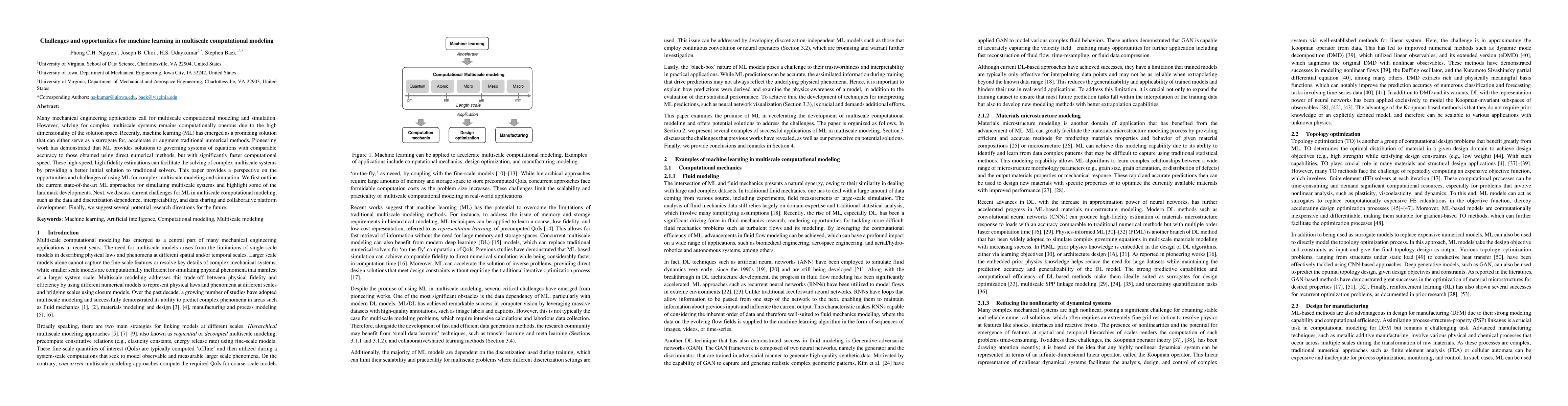 Thumbnail for Challenges and opportunities for machine learning in multiscale
  computational modeling