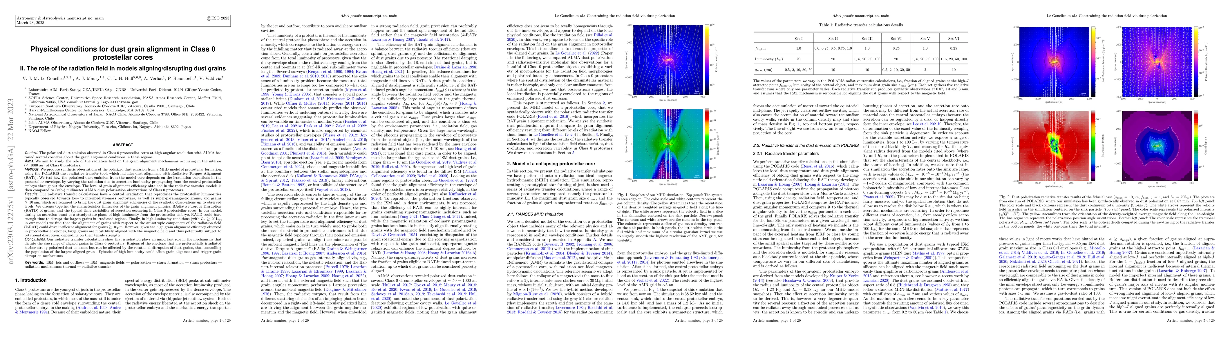 Thumbnail for Physical conditions for dust grain alignment in Class 0 protostellar
  cores II. The role of the radiation field in models aligning/disrupting dust
  grains