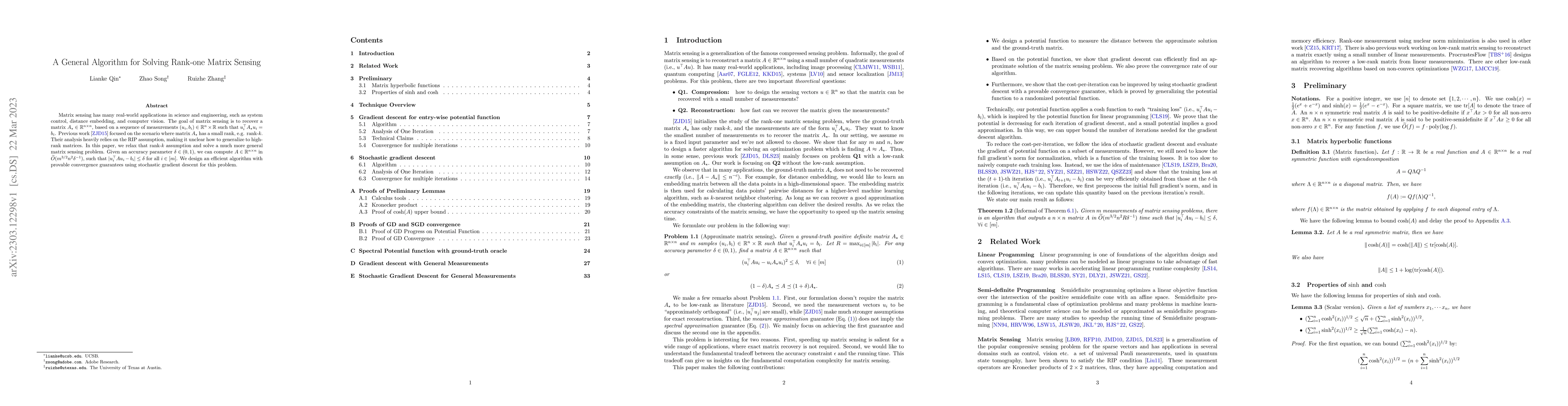 Thumbnail for A General Algorithm for Solving Rank-one Matrix Sensing
