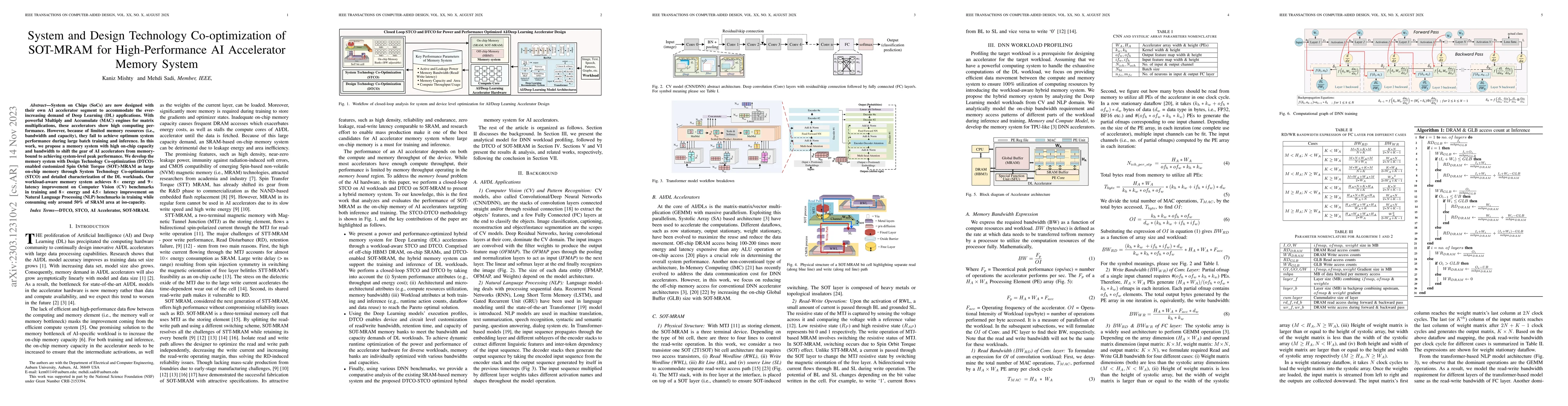 Thumbnail for System and Design Technology Co-optimization of SOT-MRAM for
  High-Performance AI Accelerator Memory System