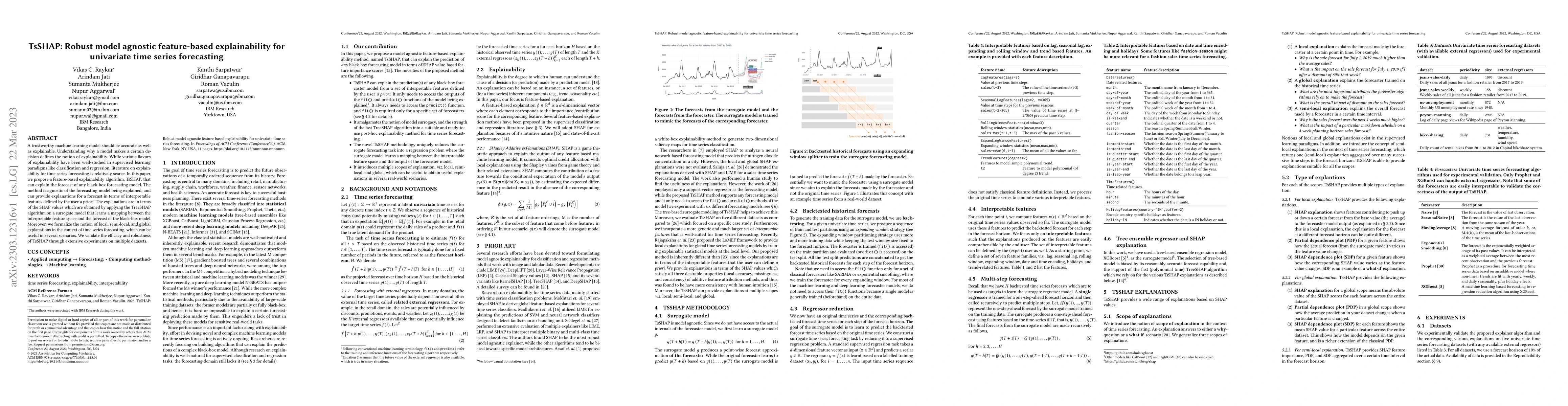 Thumbnail for TsSHAP: Robust model agnostic feature-based explainability for time
  series forecasting
