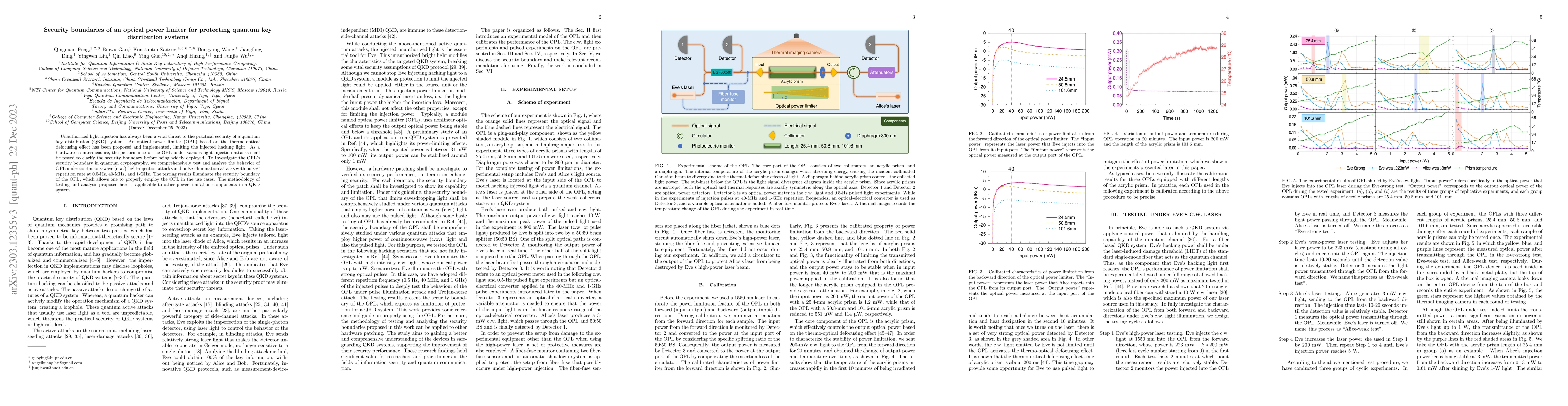 Thumbnail for Security boundaries of an optical power limiter for protecting quantum
  key distribution systems