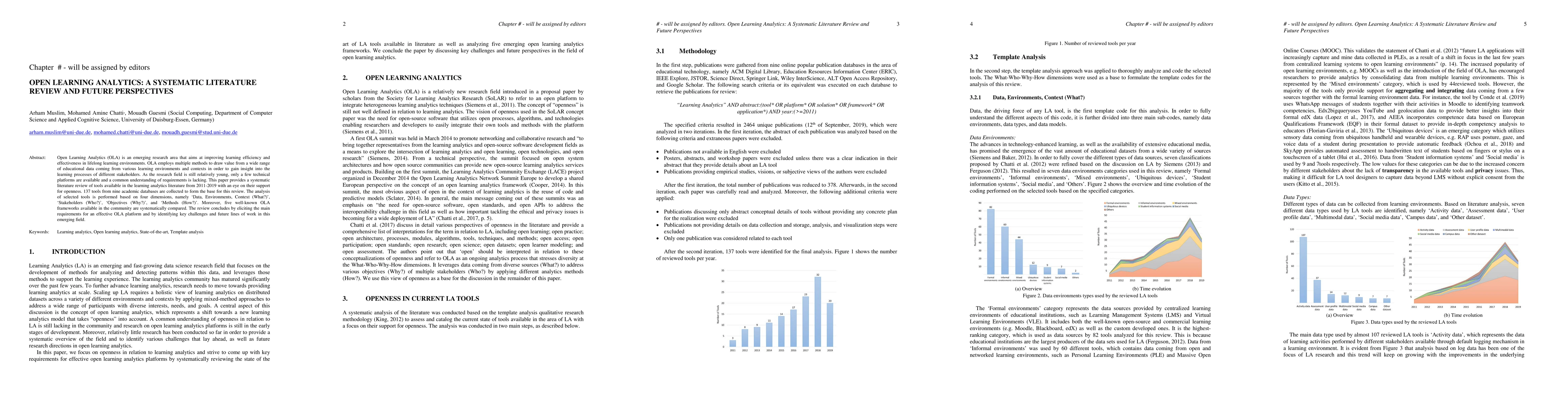 Thumbnail for Open Learning Analytics: A Systematic Literature Review and Future
  Perspectives
