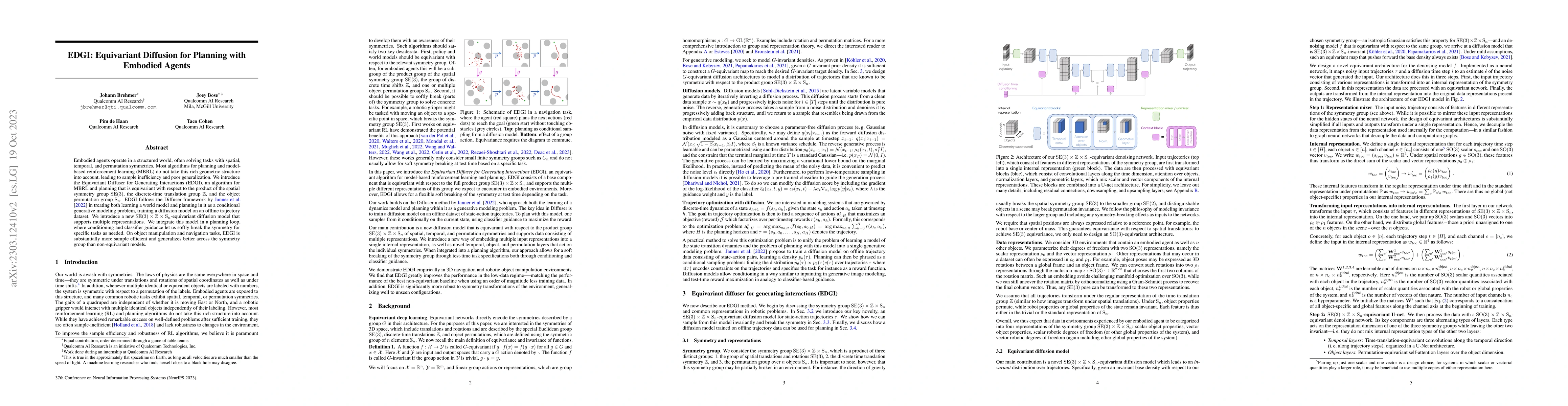Thumbnail for EDGI: Equivariant Diffusion for Planning with Embodied Agents