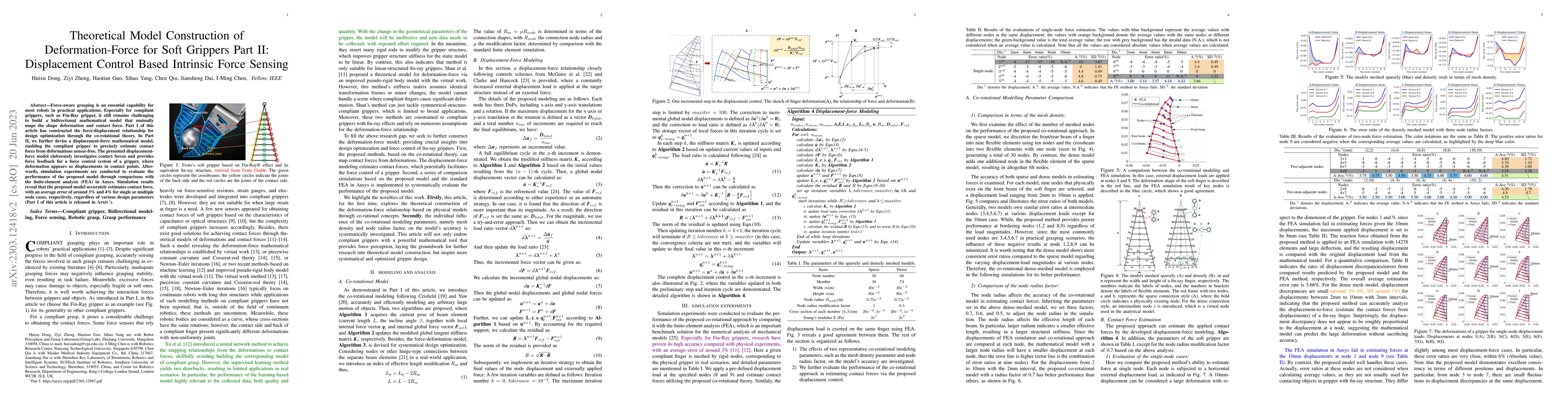 Thumbnail for Theoretical Model Construction of Deformation-Force for Soft Grippers
  Part II: Displacement Control Based Intrinsic Force Sensing