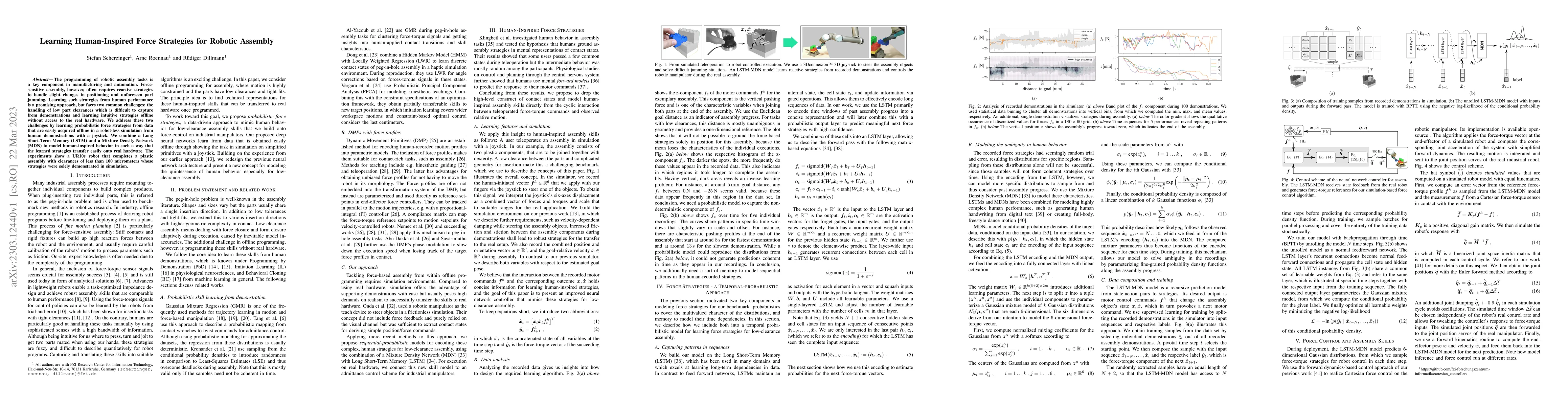 Thumbnail for Learning Human-Inspired Force Strategies for Robotic Assembly
