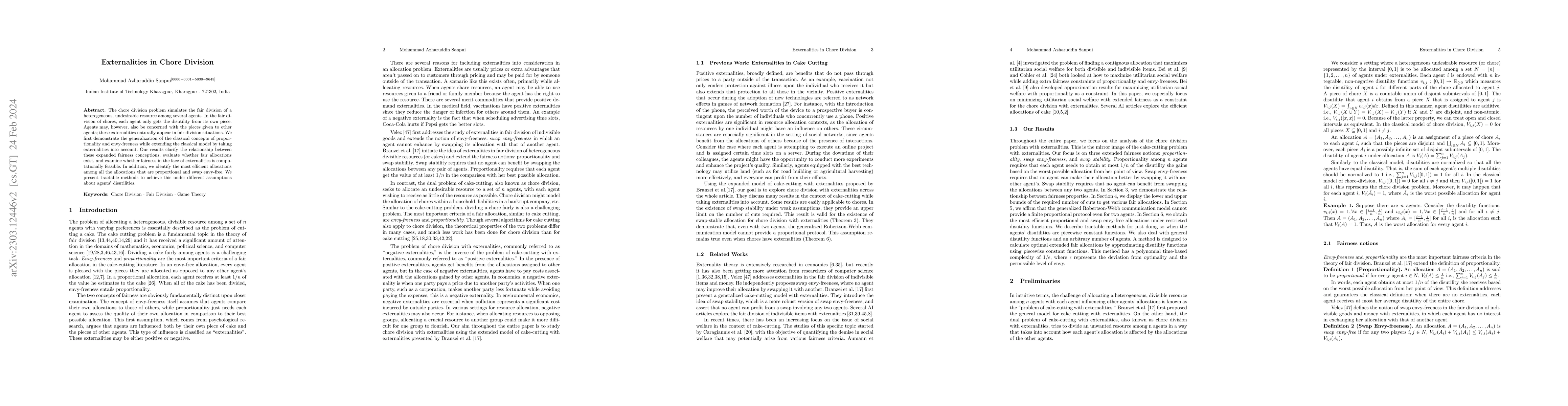 Thumbnail for Externalities in Chore Division