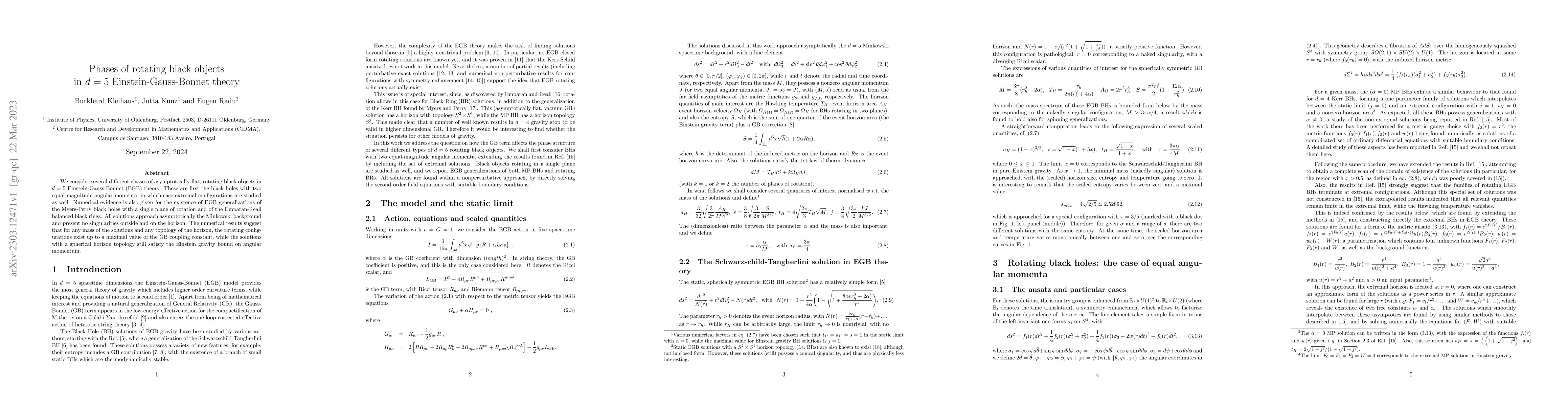 Thumbnail for Phases of rotating black objects in d = 5 Einstein-Gauss-Bonnet theory