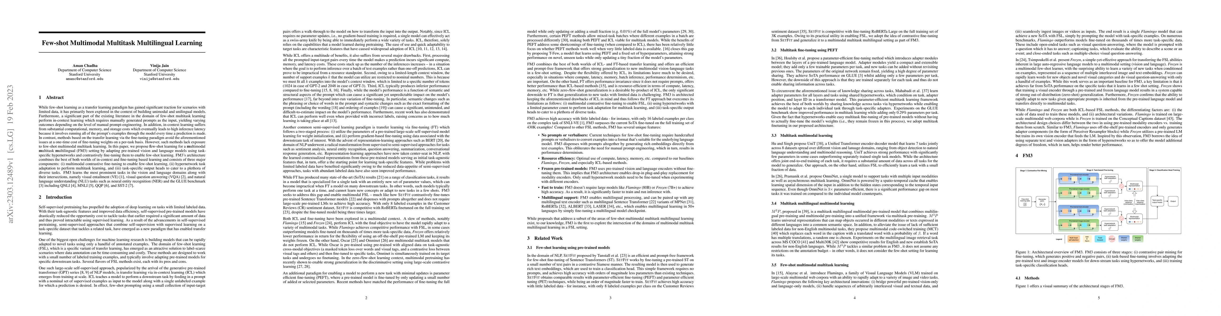 Thumbnail for Few-shot Multimodal Multitask Multilingual Learning