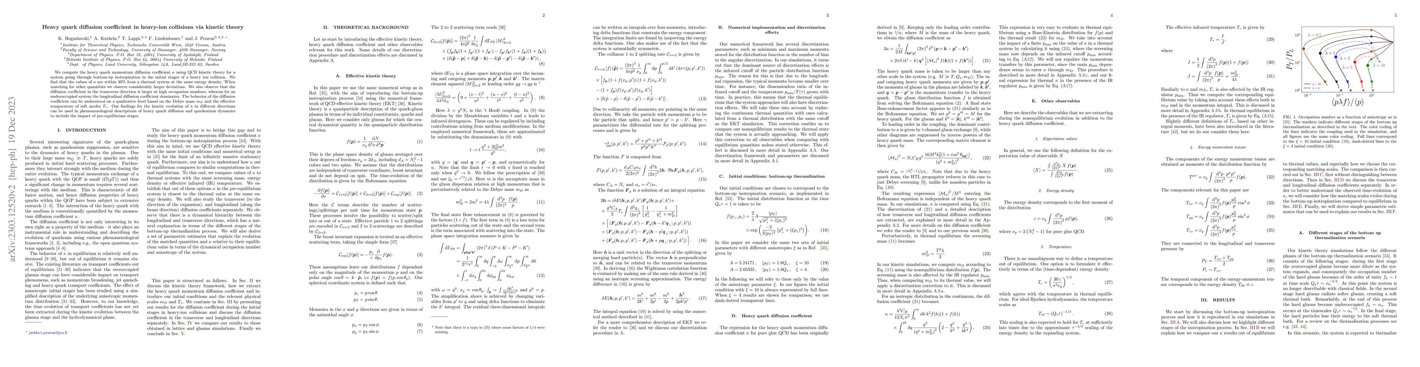 Thumbnail for Heavy quark diffusion coefficient in heavy-ion collisions via kinetic
  theory