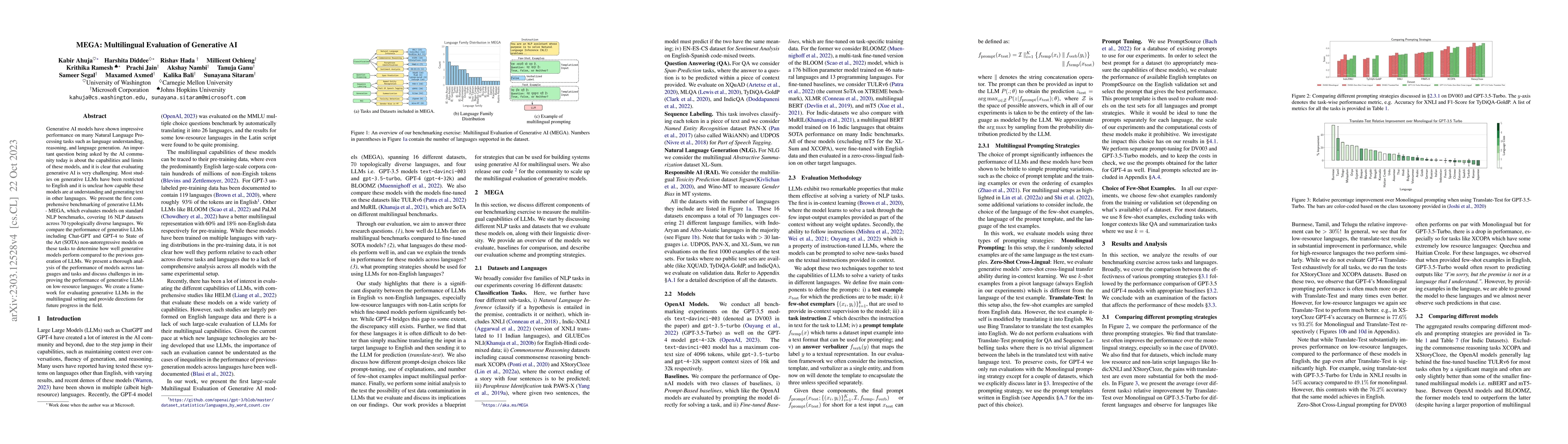Thumbnail for MEGA: Multilingual Evaluation of Generative AI