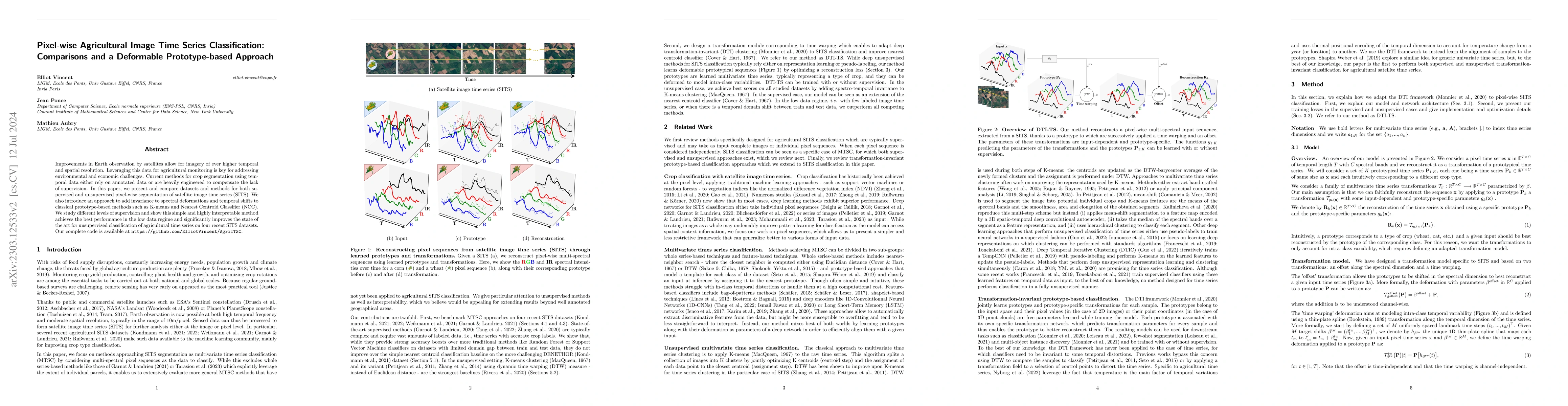 Thumbnail for Pixel-wise Agricultural Image Time Series Classification: Comparisons
  and a Deformable Prototype-based Approach