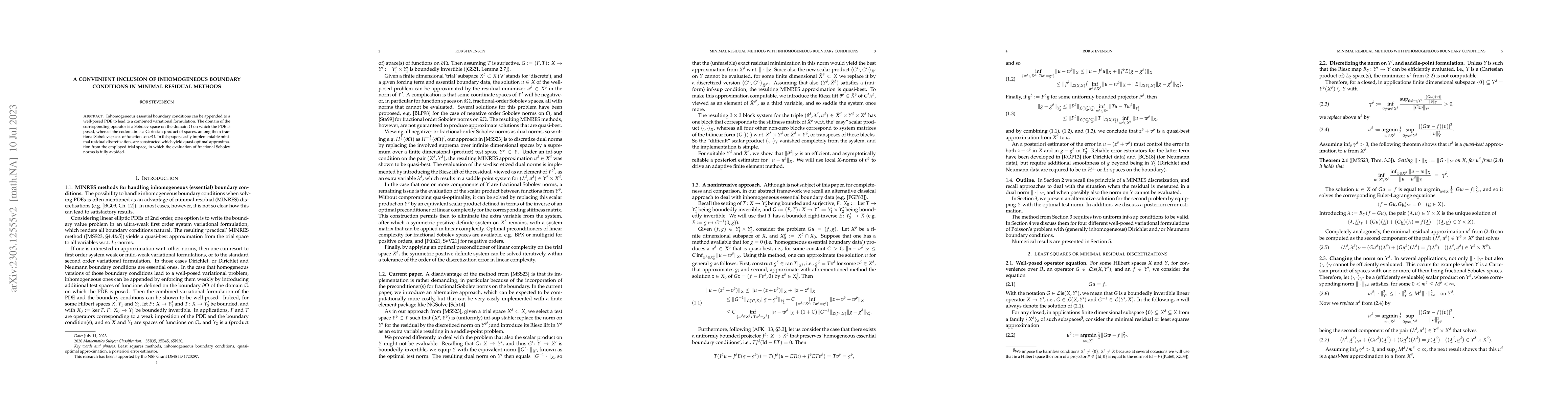 Thumbnail for A convenient inclusion of inhomogeneous boundary conditions in minimal
  residual methods