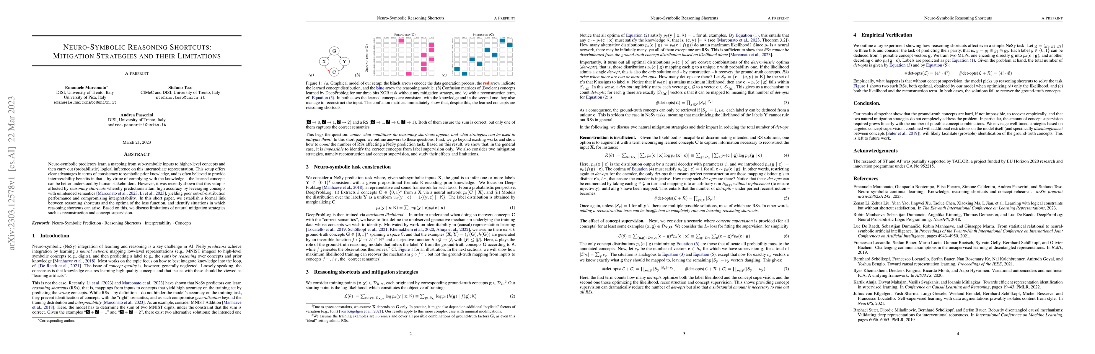 Thumbnail for Neuro-Symbolic Reasoning Shortcuts: Mitigation Strategies and their
  Limitations