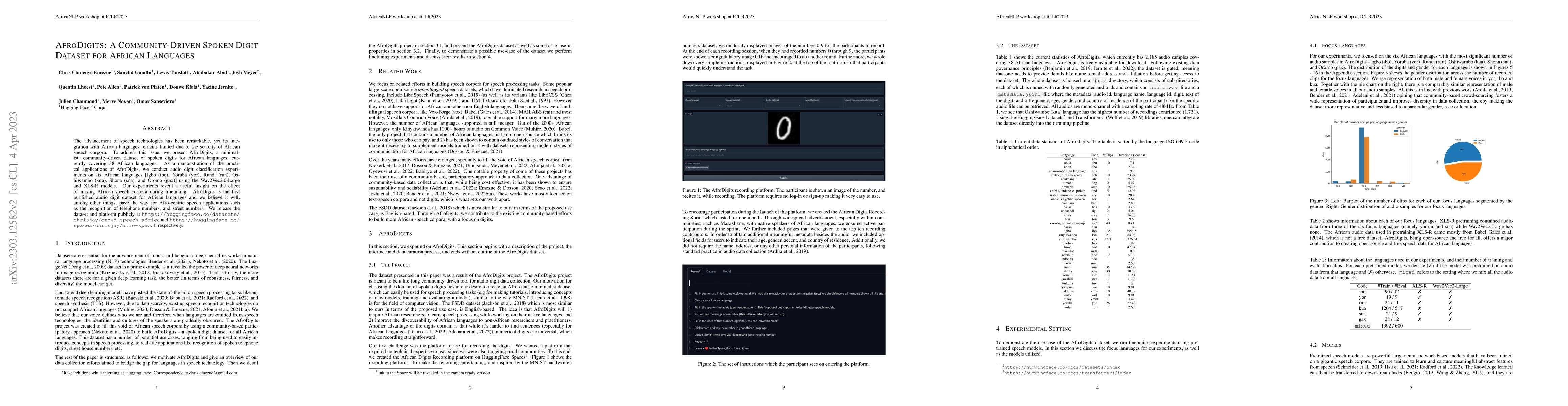 Thumbnail for AfroDigits: A Community-Driven Spoken Digit Dataset for African
  Languages