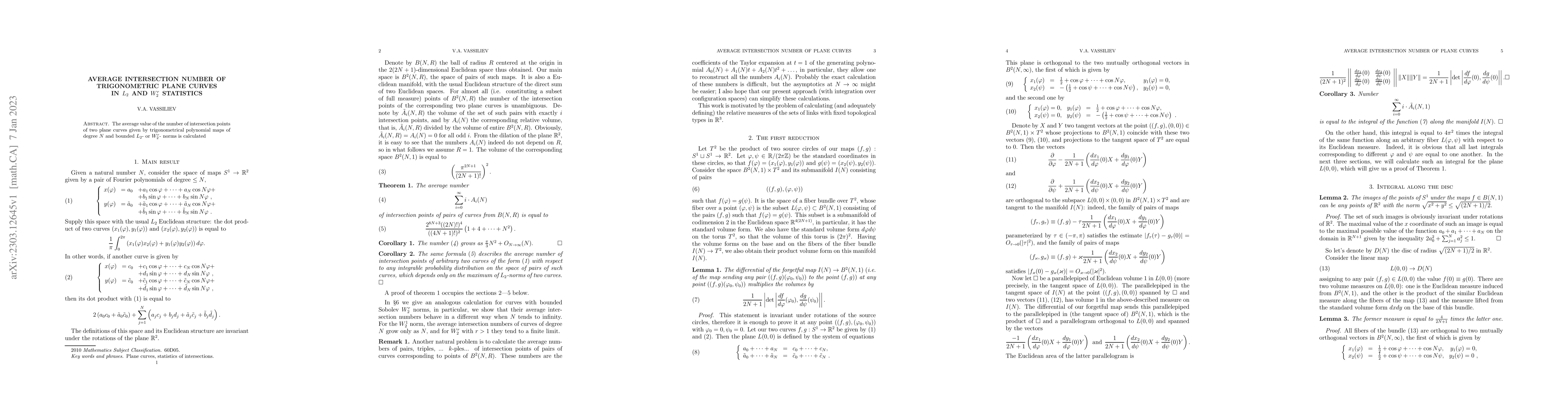 Thumbnail for Average intersection number of trigonometric plane curves in $L_2$ and
  $W_2^r$ statistics