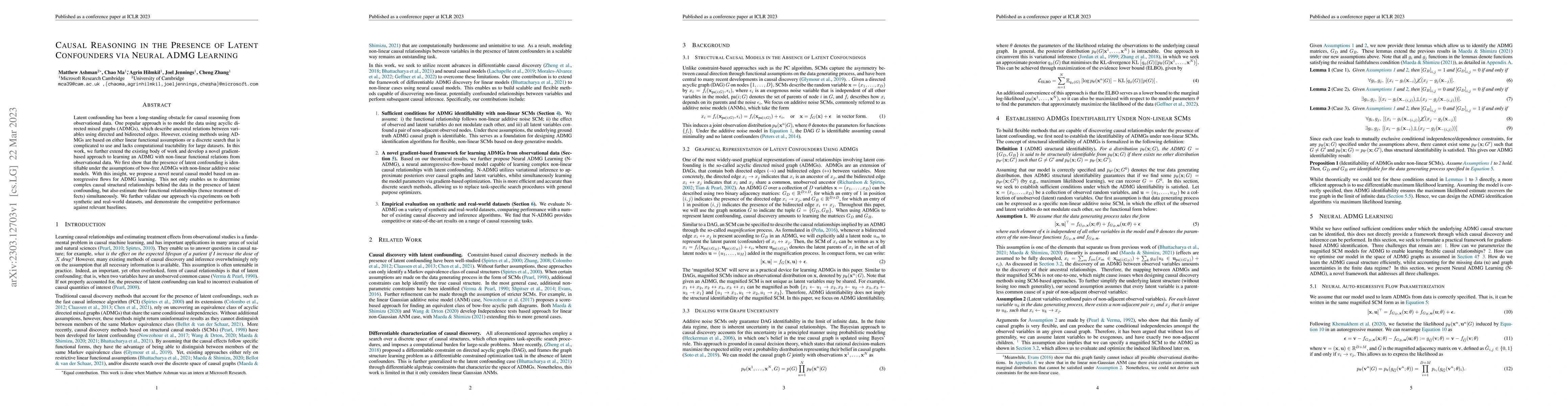 Thumbnail for Causal Reasoning in the Presence of Latent Confounders via Neural ADMG
  Learning