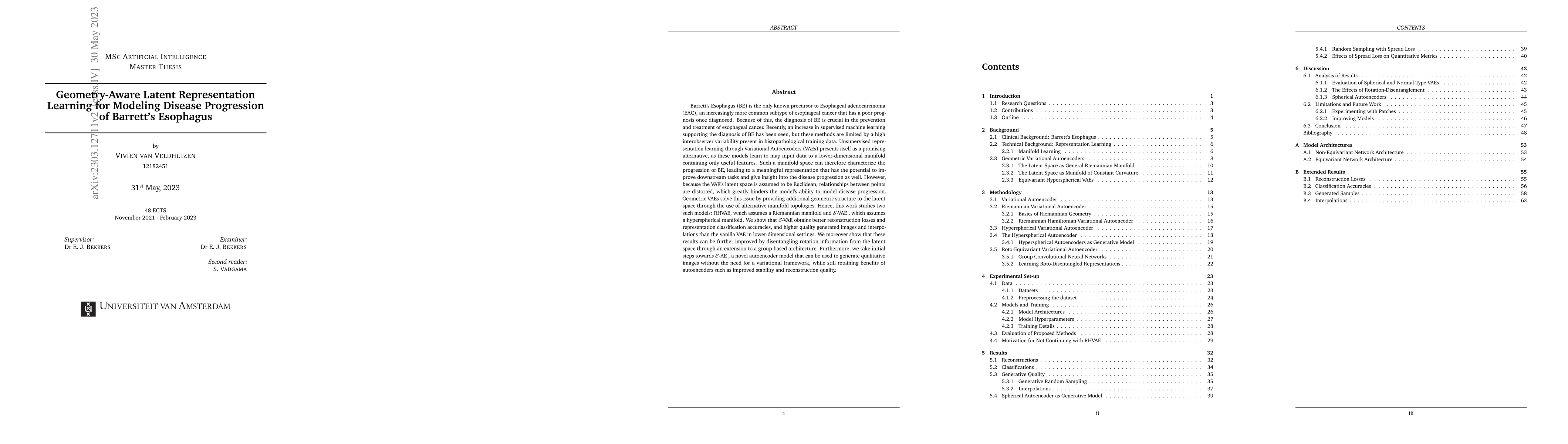 Thumbnail for Geometry-Aware Latent Representation Learning for Modeling Disease
  Progression of Barrett's Esophagus
