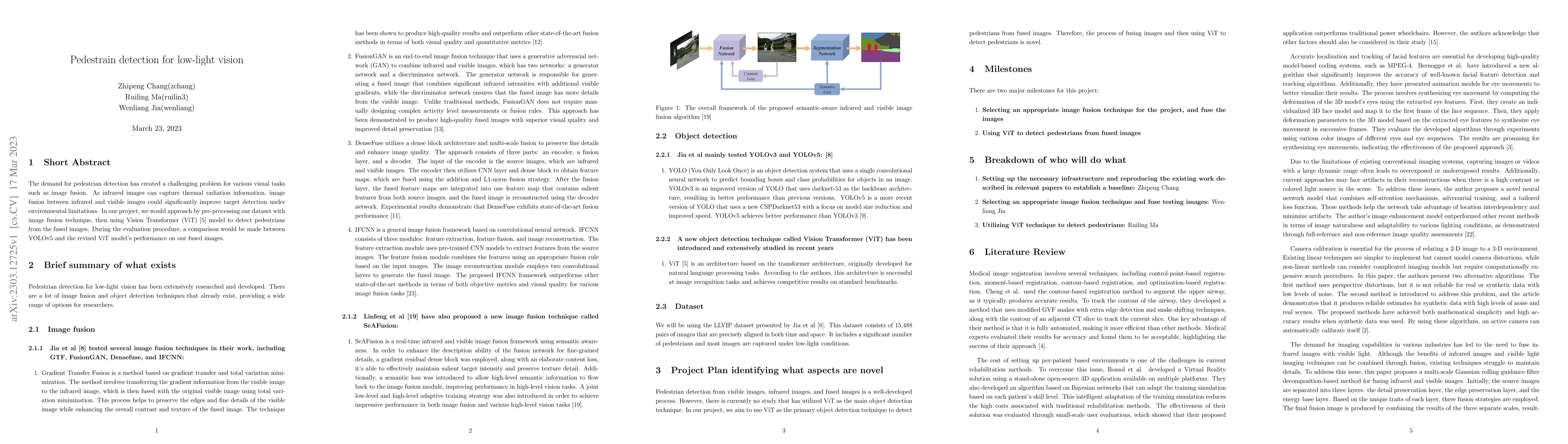 Thumbnail for Pedestrain detection for low-light vision proposal