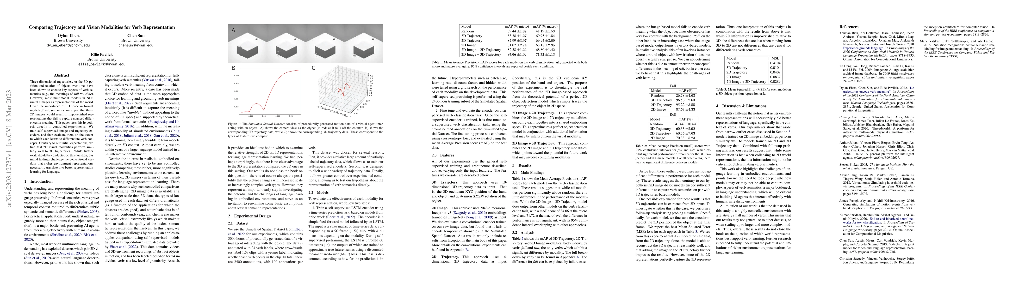 Thumbnail for Comparing Trajectory and Vision Modalities for Verb Representation