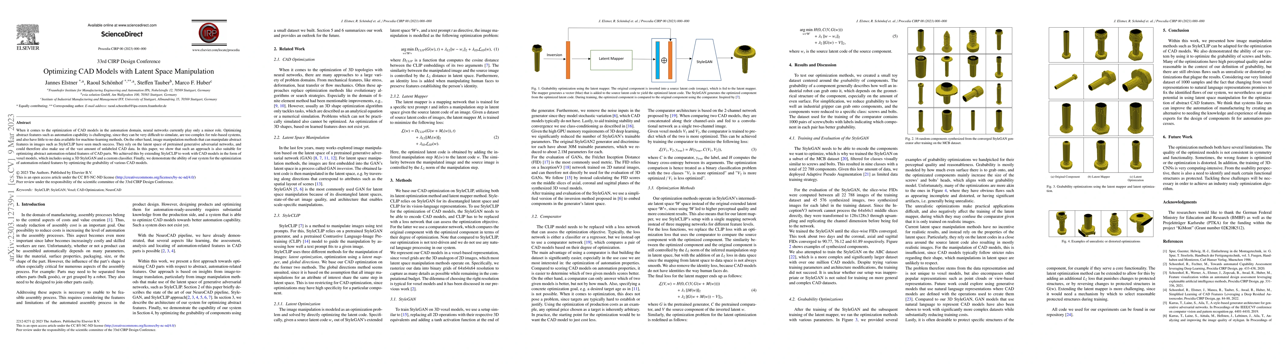 Thumbnail for Optimizing CAD Models with Latent Space Manipulation