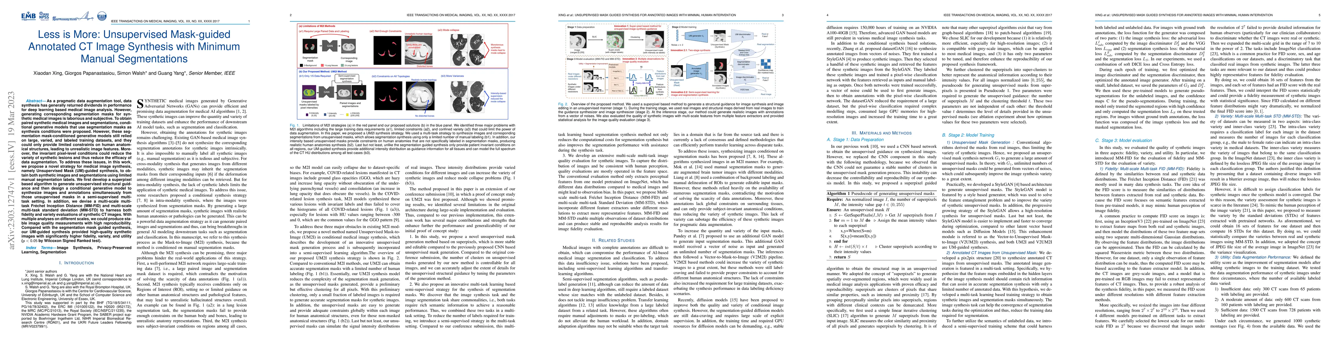 Thumbnail for Less is More: Unsupervised Mask-guided Annotated CT Image Synthesis with
  Minimum Manual Segmentations