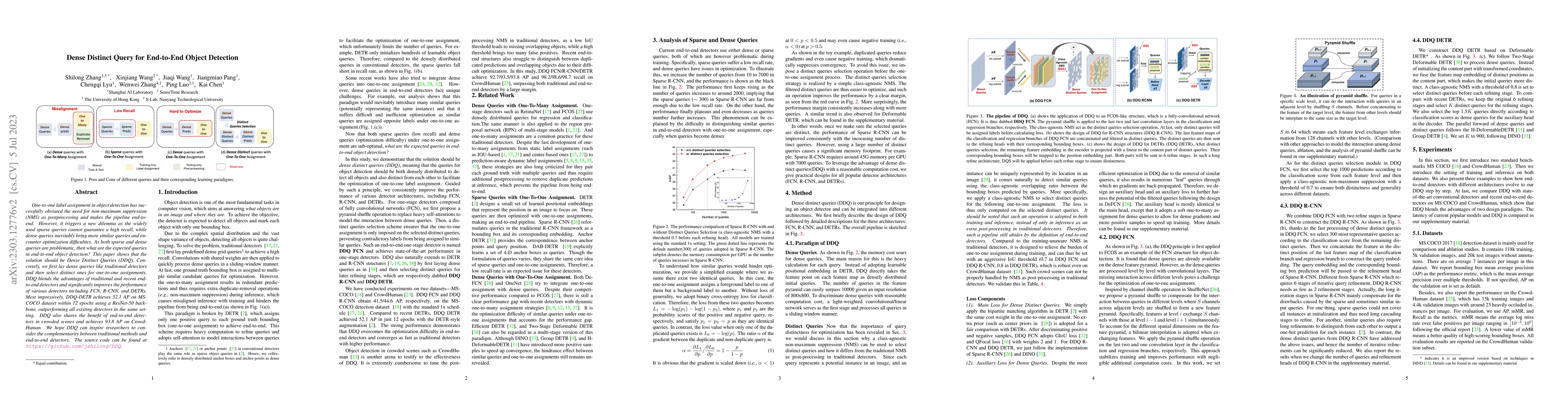 Thumbnail for Dense Distinct Query for End-to-End Object Detection
