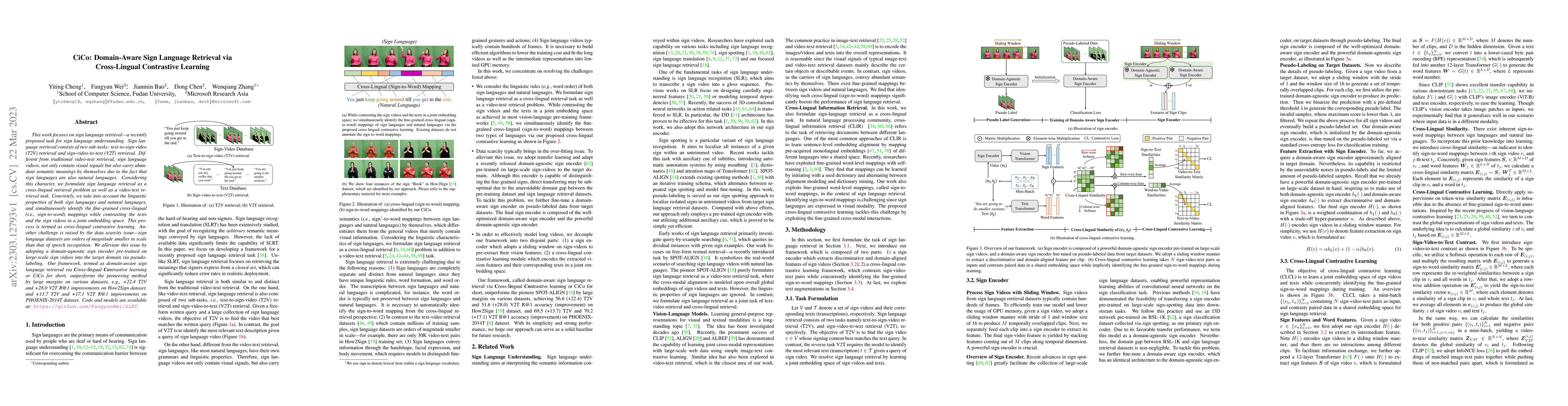 Thumbnail for CiCo: Domain-Aware Sign Language Retrieval via Cross-Lingual Contrastive
  Learning