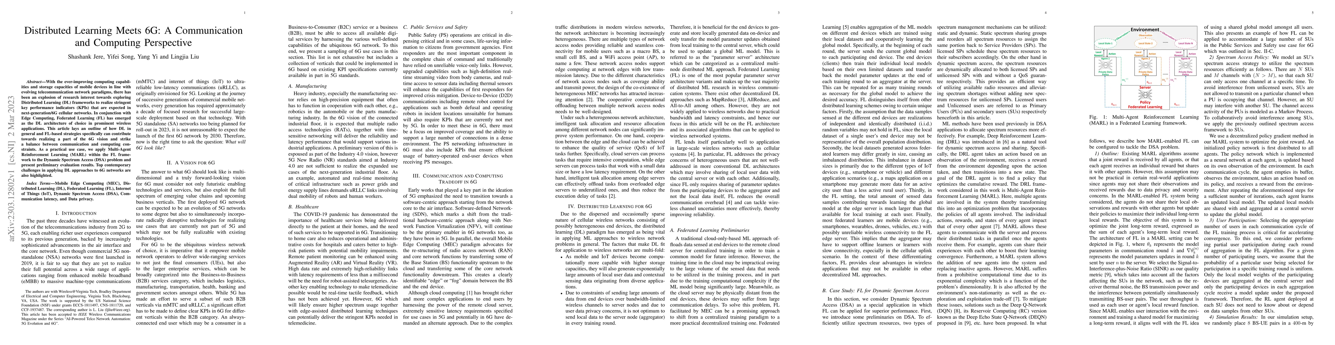 Thumbnail for Distributed Learning Meets 6G: A Communication and Computing Perspective
