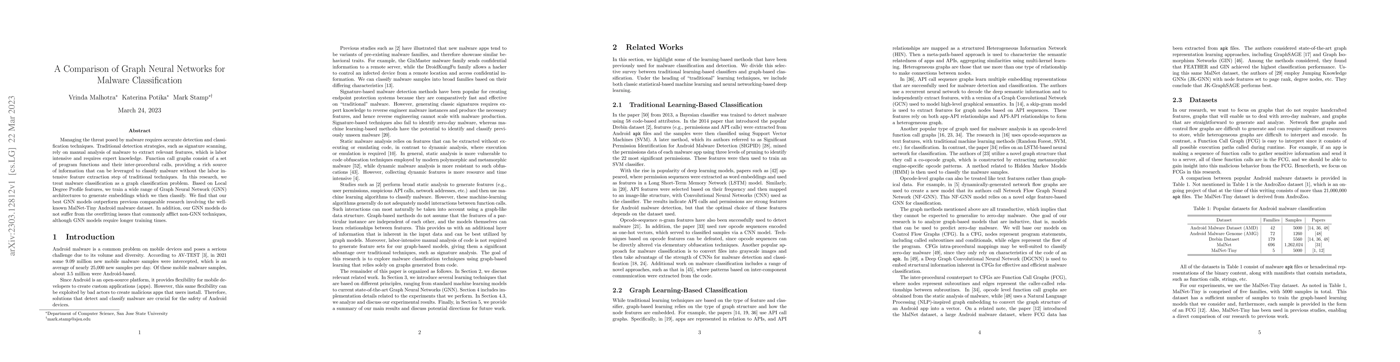 Thumbnail for A Comparison of Graph Neural Networks for Malware Classification