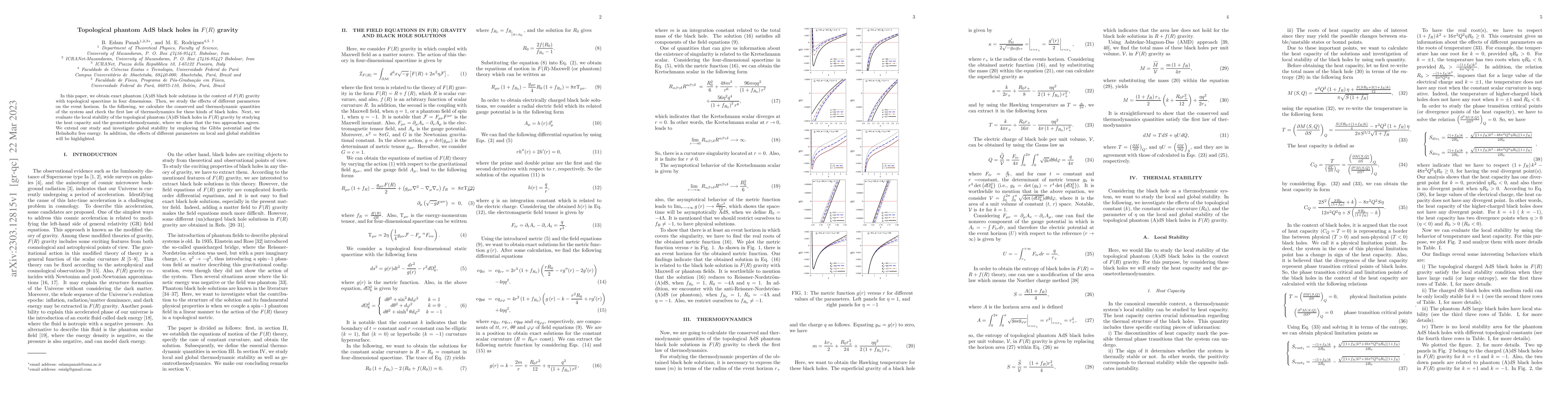 Thumbnail for Topological phantom AdS black holes in $F(R)$ gravity