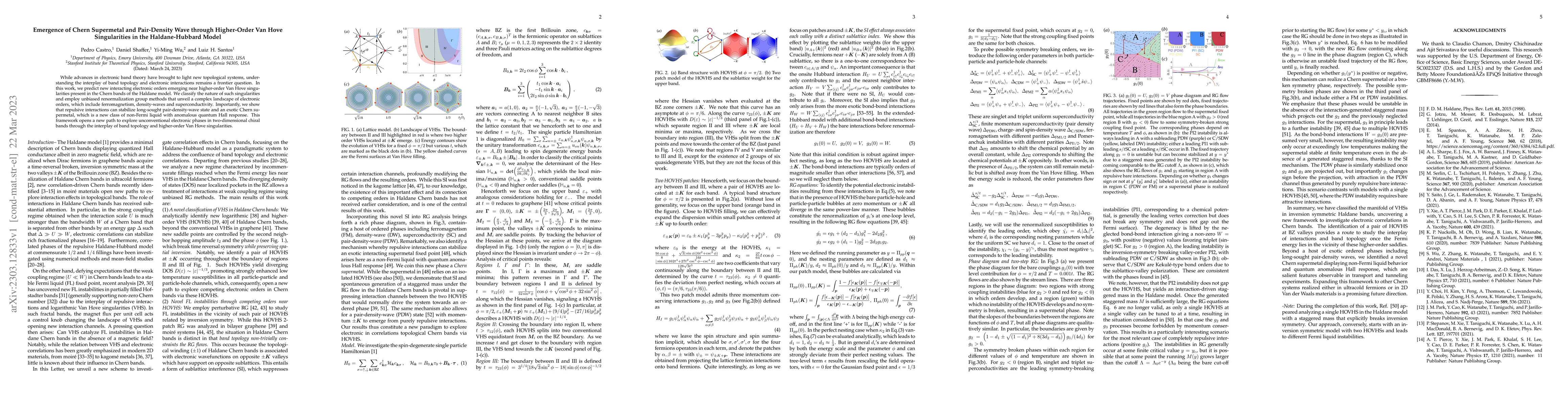 Thumbnail for Emergence of Chern Supermetal and Pair-Density Wave through Higher-Order
  Van Hove Singularities in the Haldane-Hubbard Model