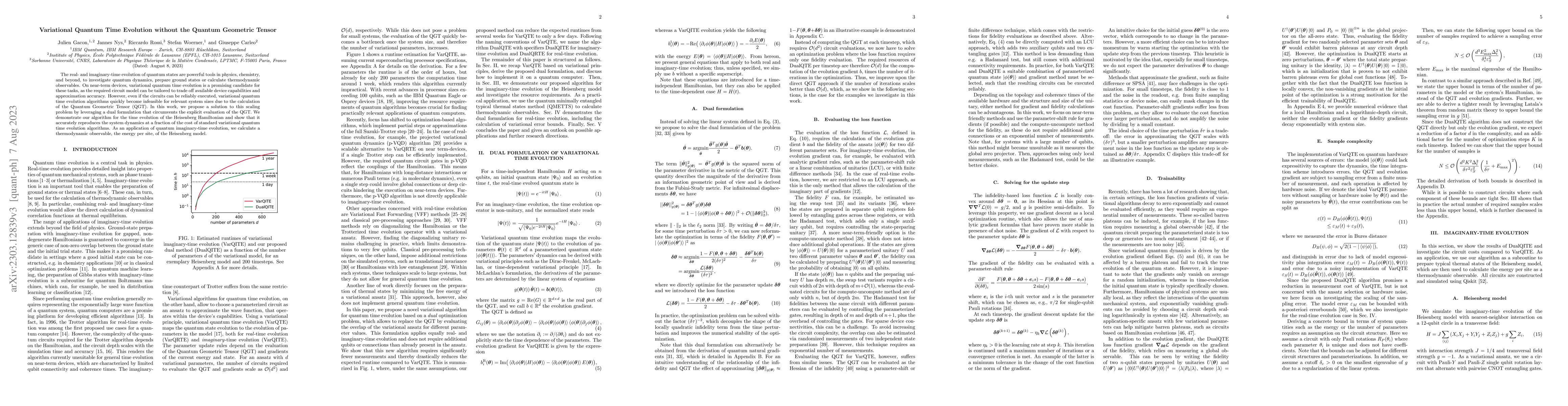 Thumbnail for Variational Quantum Time Evolution without the Quantum Geometric Tensor