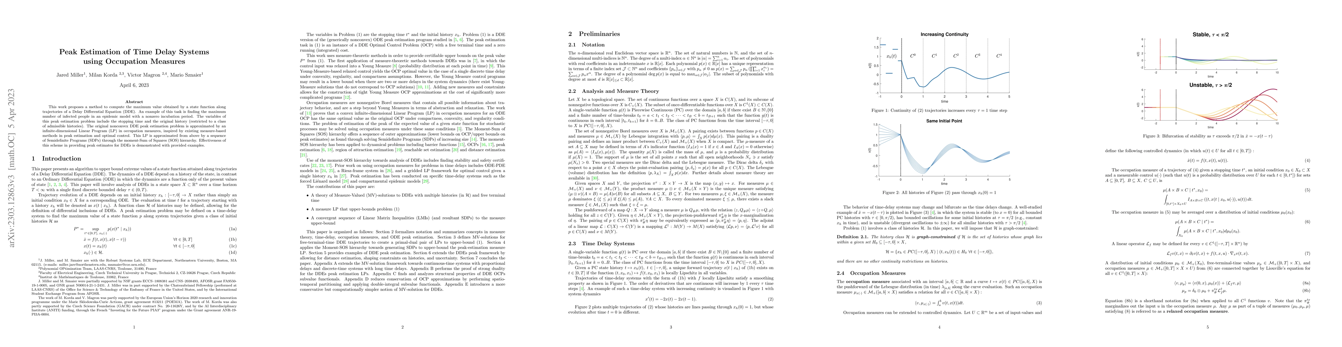 Thumbnail for Peak Estimation of Time Delay Systems using Occupation Measures