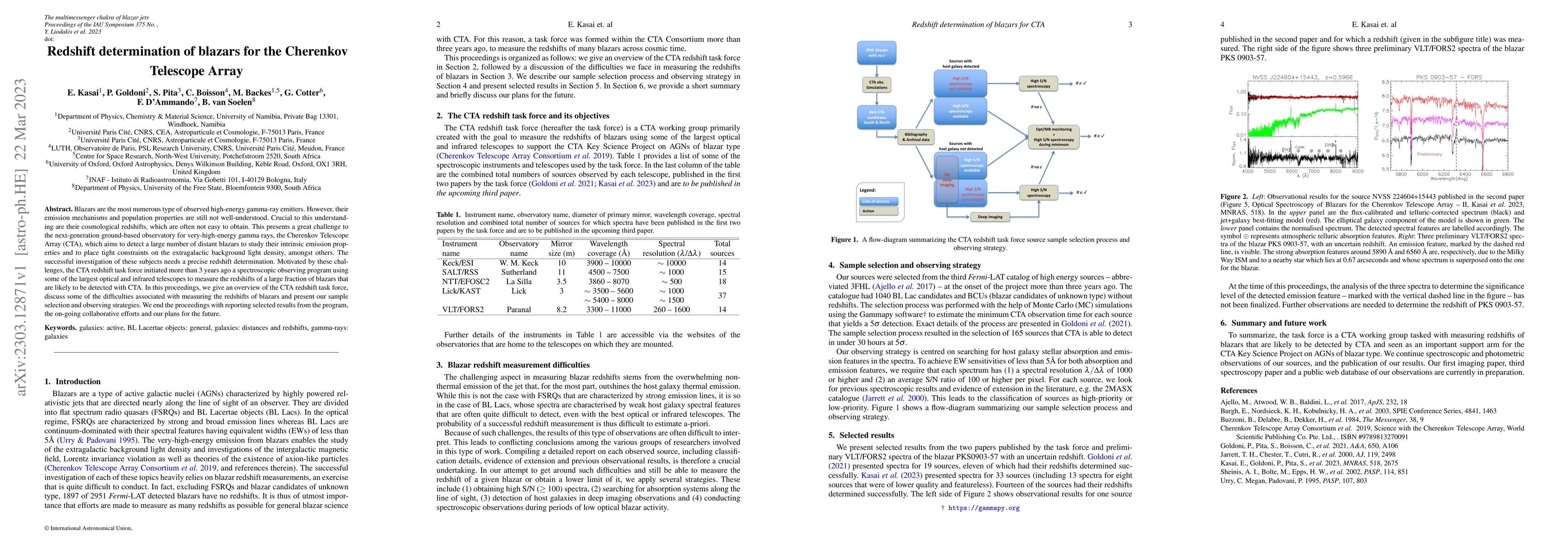 Thumbnail for Redshift determination of blazars for the Cherenkov Telescope Array