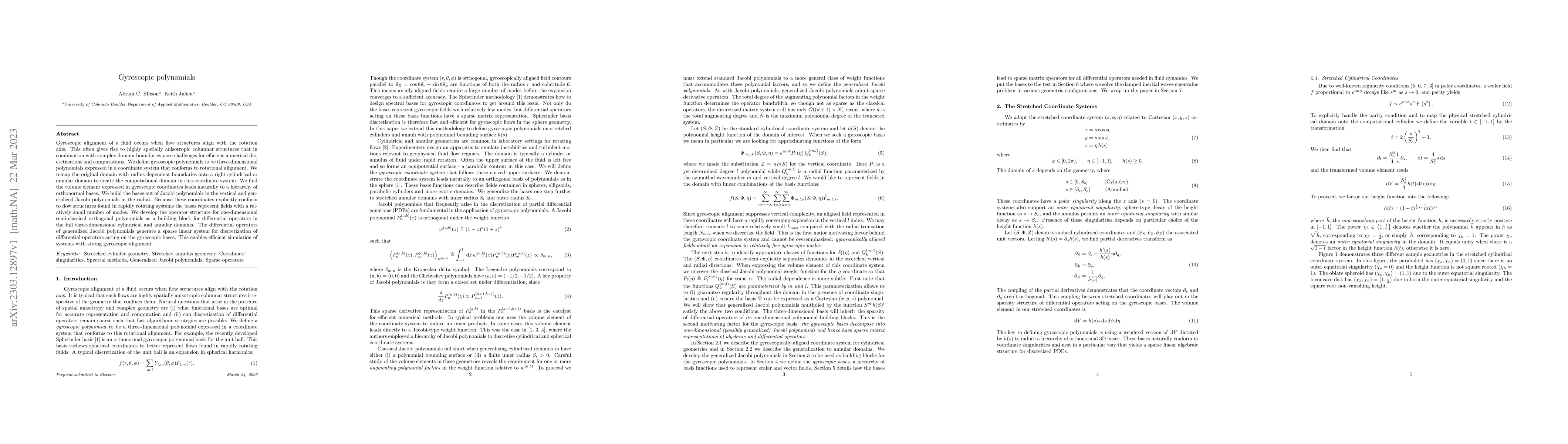 Thumbnail for Gyroscopic polynomials