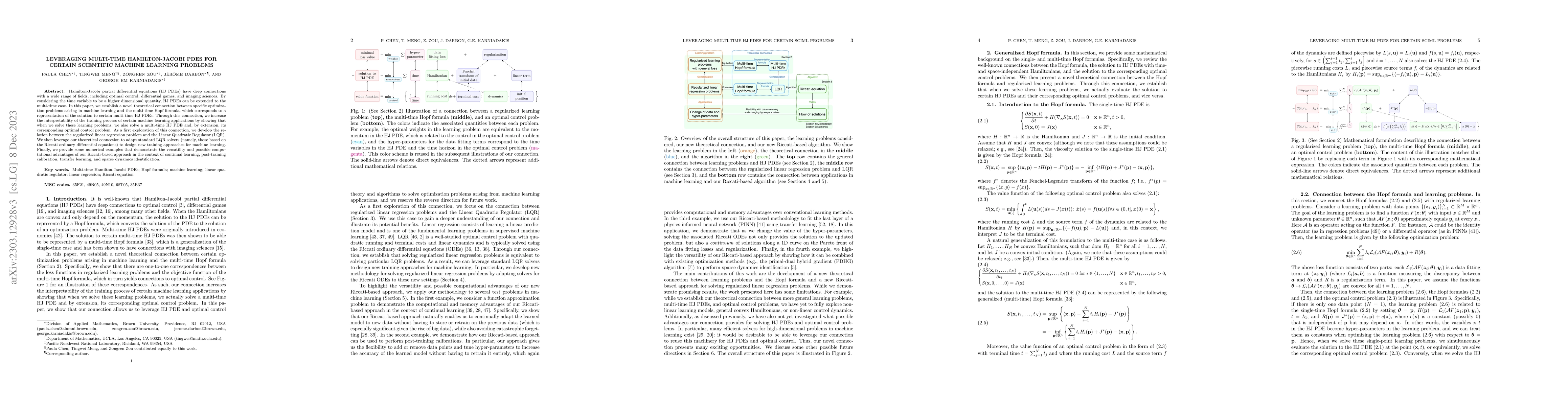 Thumbnail for Leveraging Multi-time Hamilton-Jacobi PDEs for Certain Scientific
  Machine Learning Problems