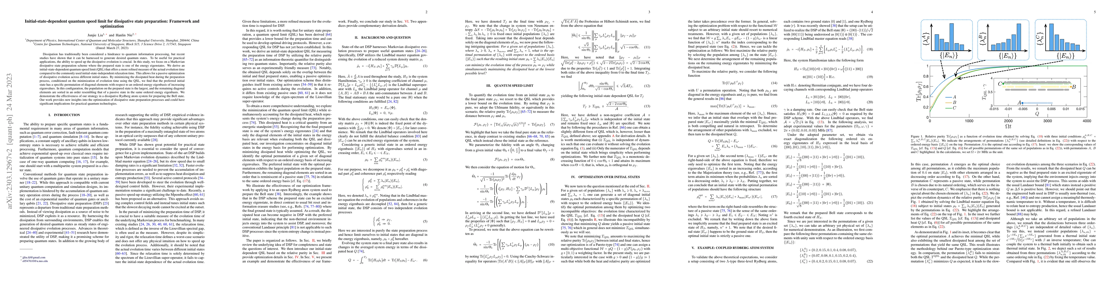 Thumbnail for Initial-state-dependent quantum speed limit for dissipative state
  preparation: Framework and optimization