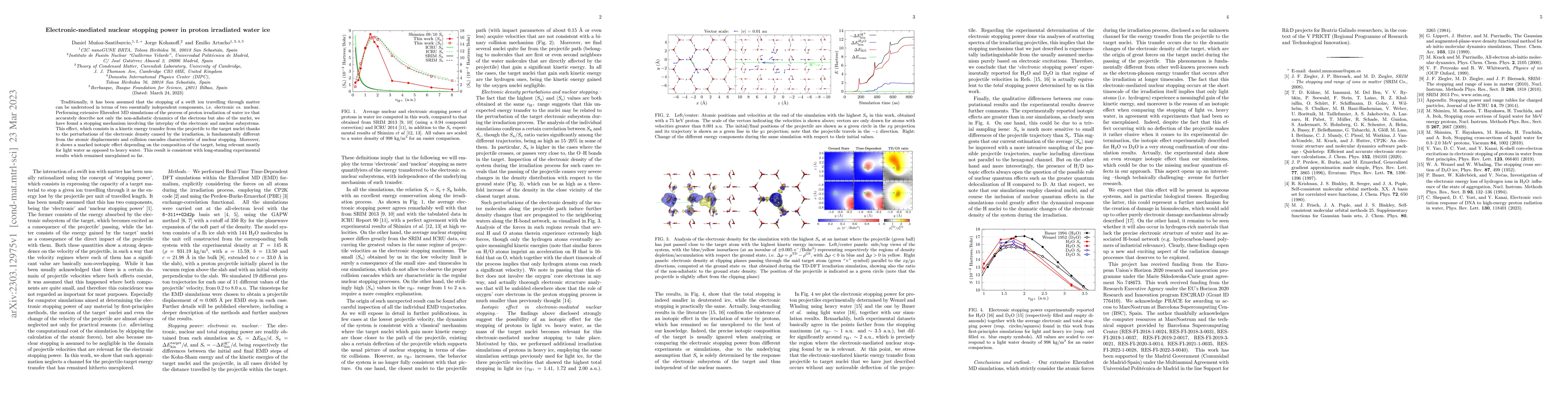 Thumbnail for Electronic-mediated nuclear stopping power in proton irradiated water
  ice