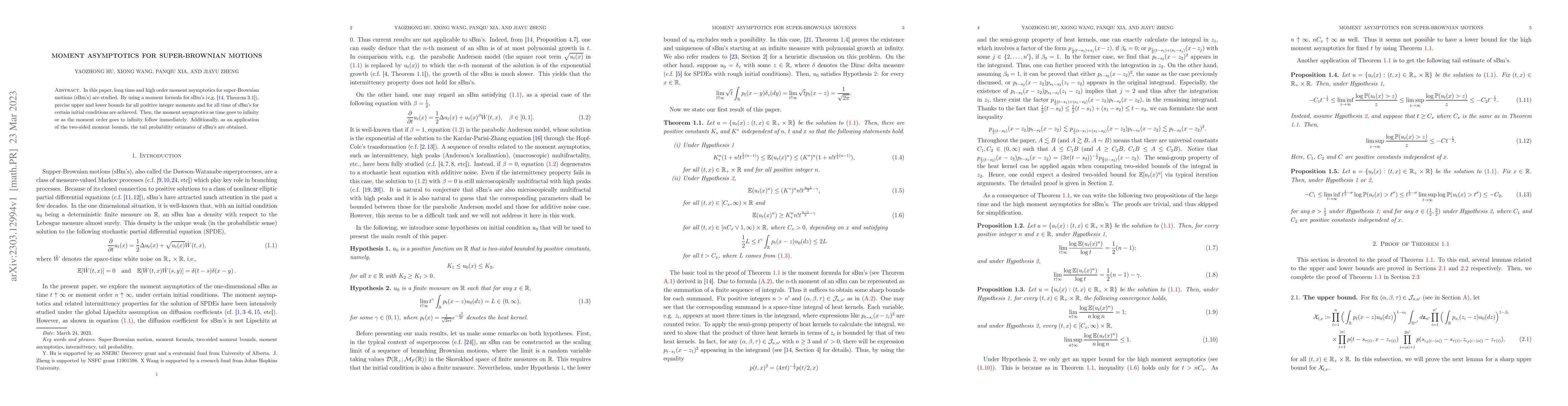 Thumbnail for Moment asymptotics for super-Brownian motions