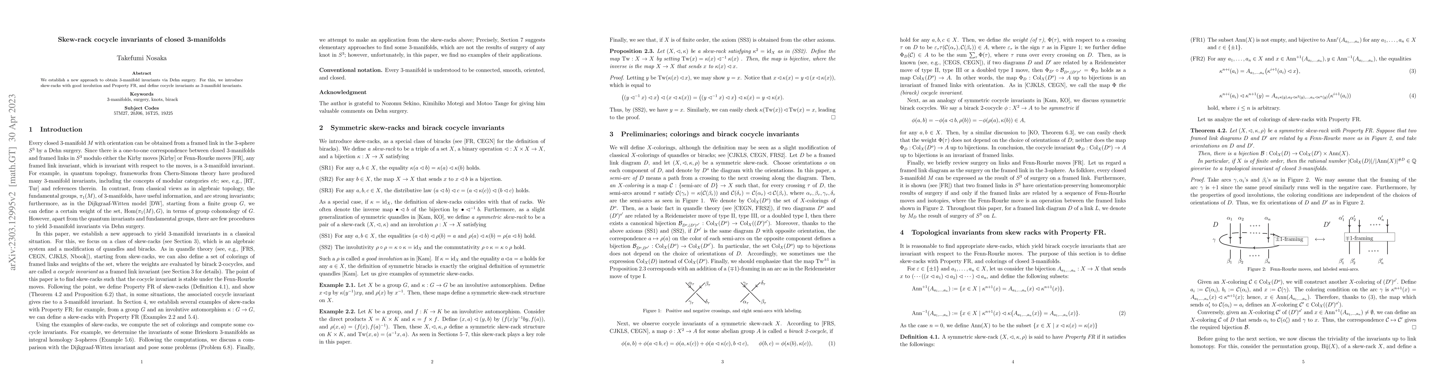 Thumbnail for Skew-rack cocycle invariants of closed 3-manifolds