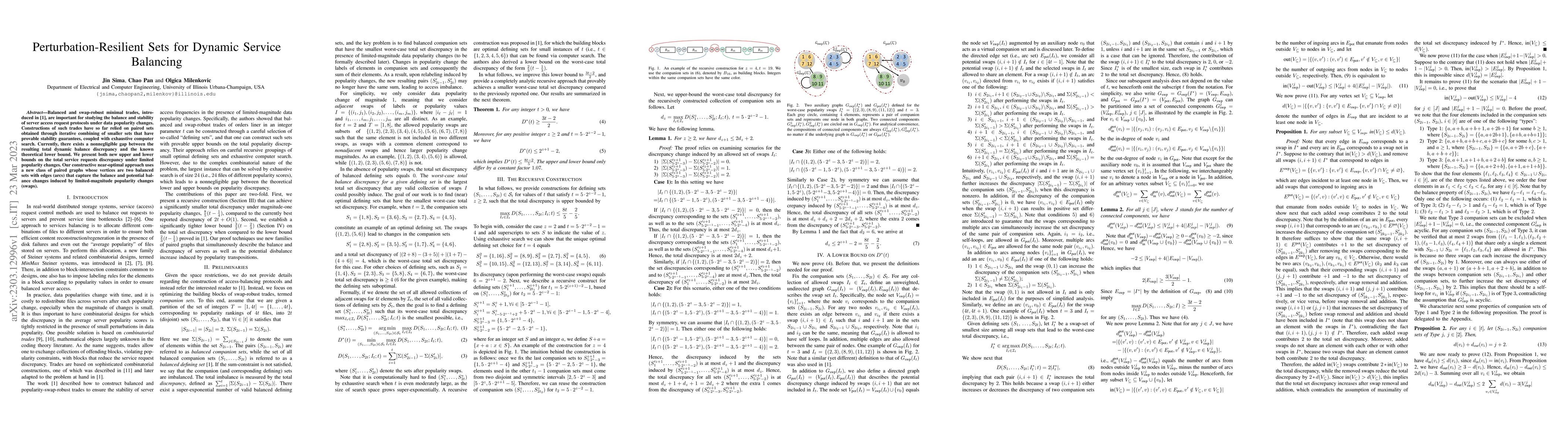 Thumbnail for Perturbation-Resilient Sets for Dynamic Service Balancing
