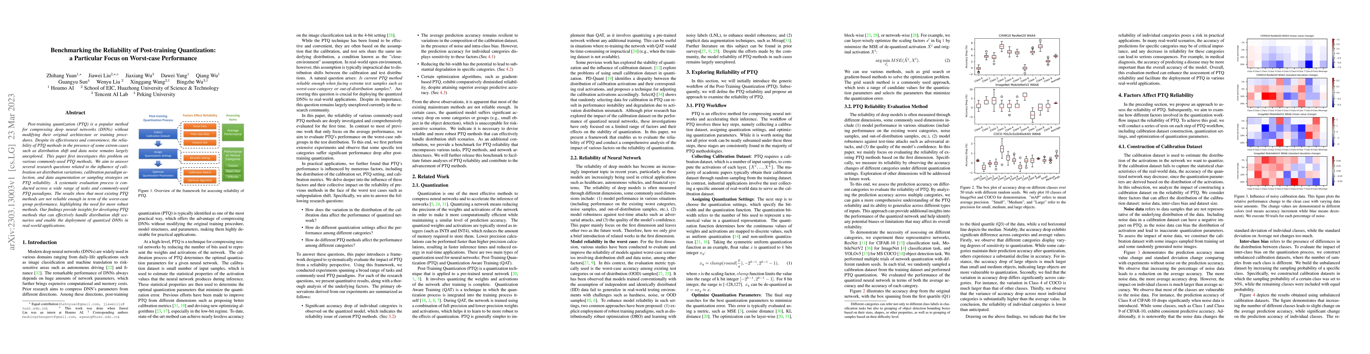 Thumbnail for Benchmarking the Reliability of Post-training Quantization: a Particular
  Focus on Worst-case Performance