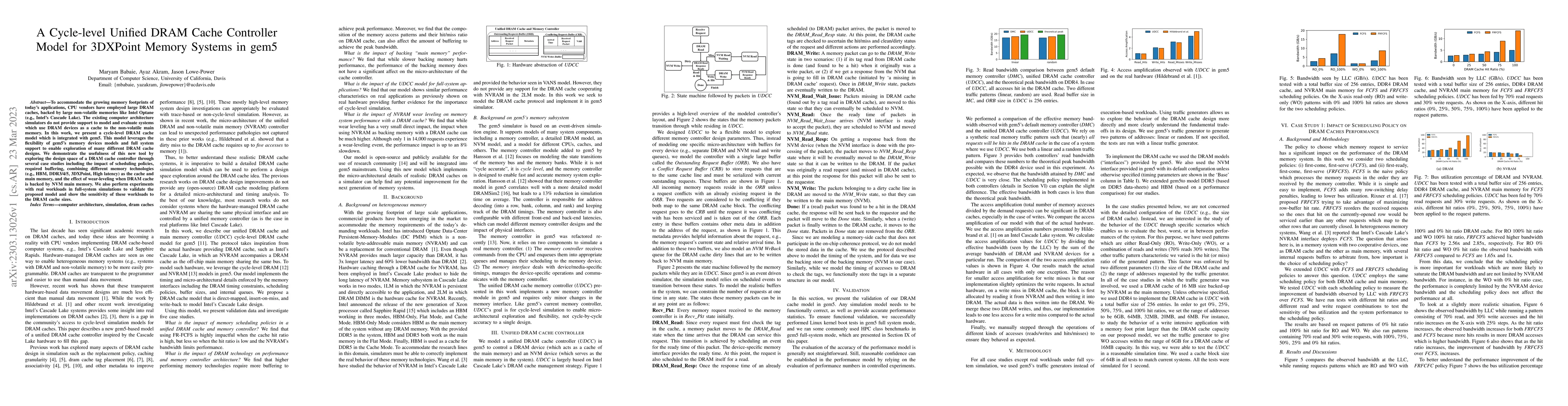 Thumbnail for A Cycle-level Unified DRAM Cache Controller Model for 3DXPoint Memory
  Systems in gem5