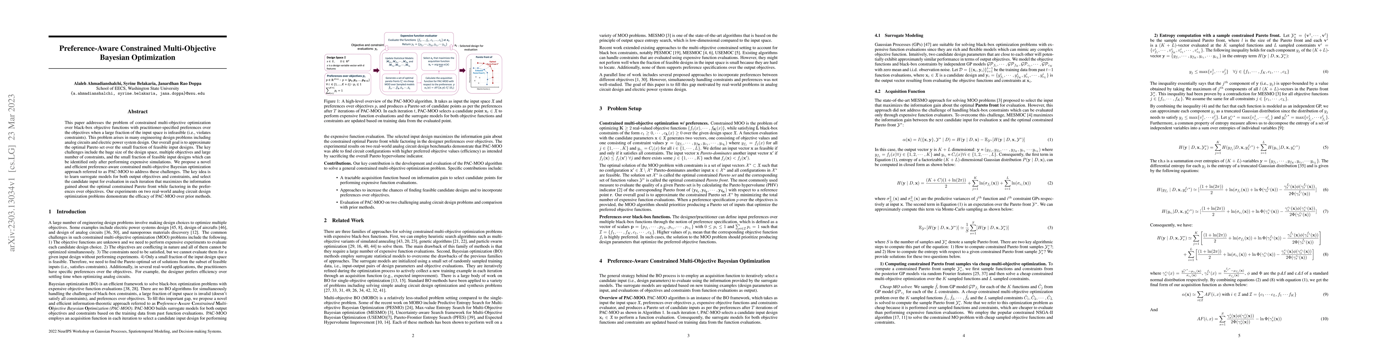 Thumbnail for Preference-Aware Constrained Multi-Objective Bayesian Optimization