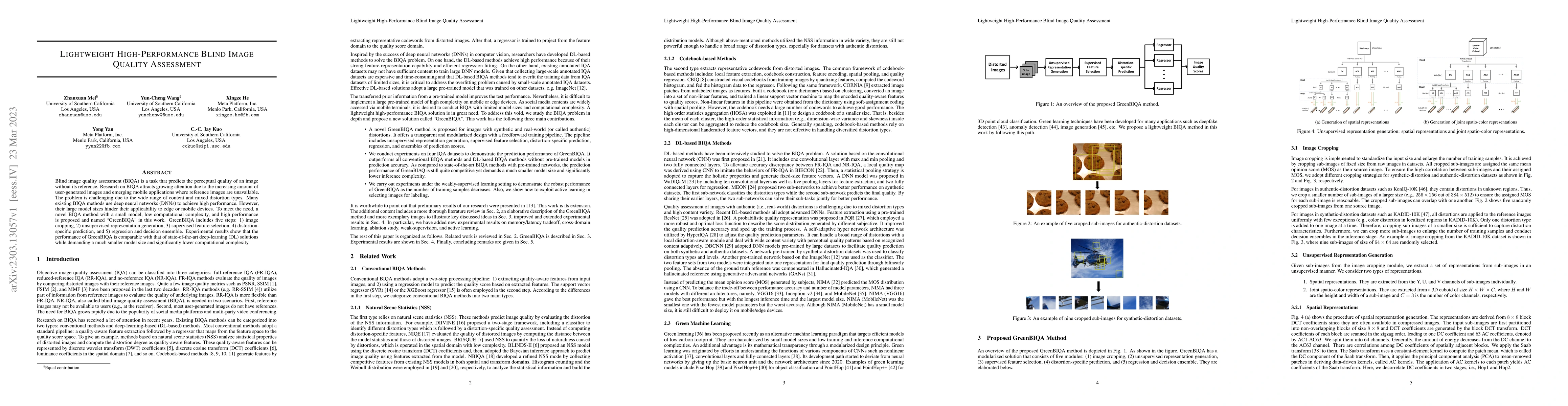 Thumbnail for Lightweight High-Performance Blind Image Quality Assessment