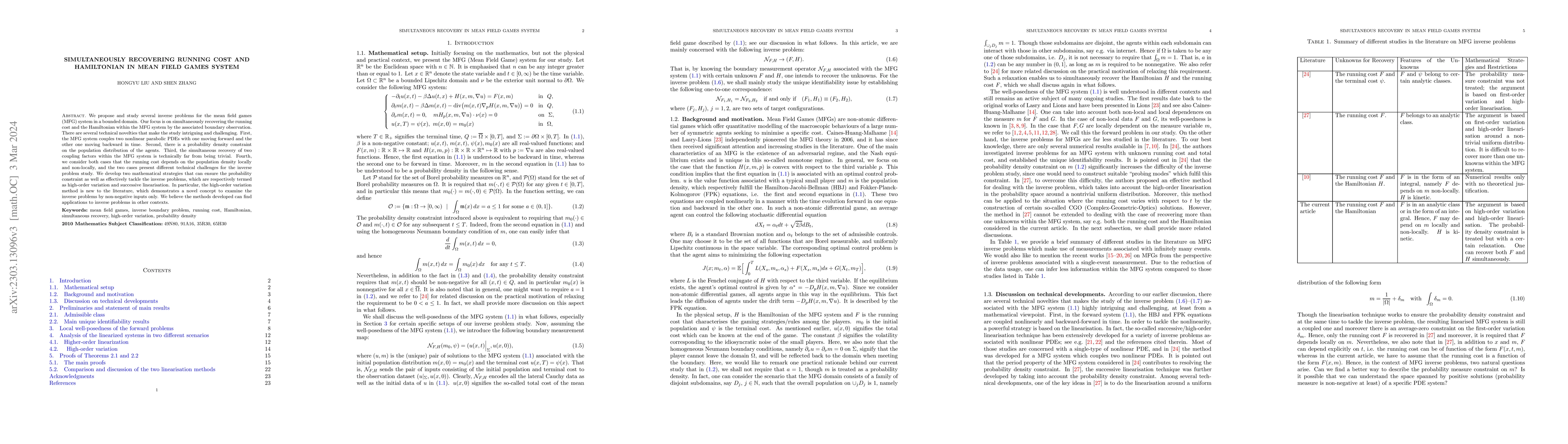 Thumbnail for Simultaneously recovering running cost and Hamiltonian in Mean Field
  Games system