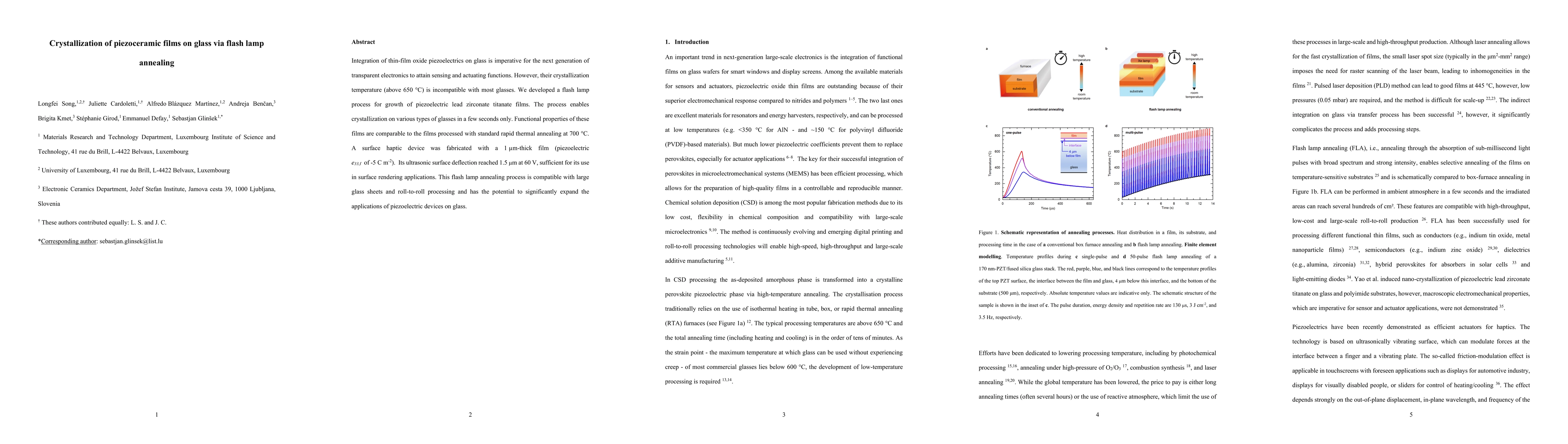 Thumbnail for Crystallization of piezoceramic films on glass via flash lamp annealing
