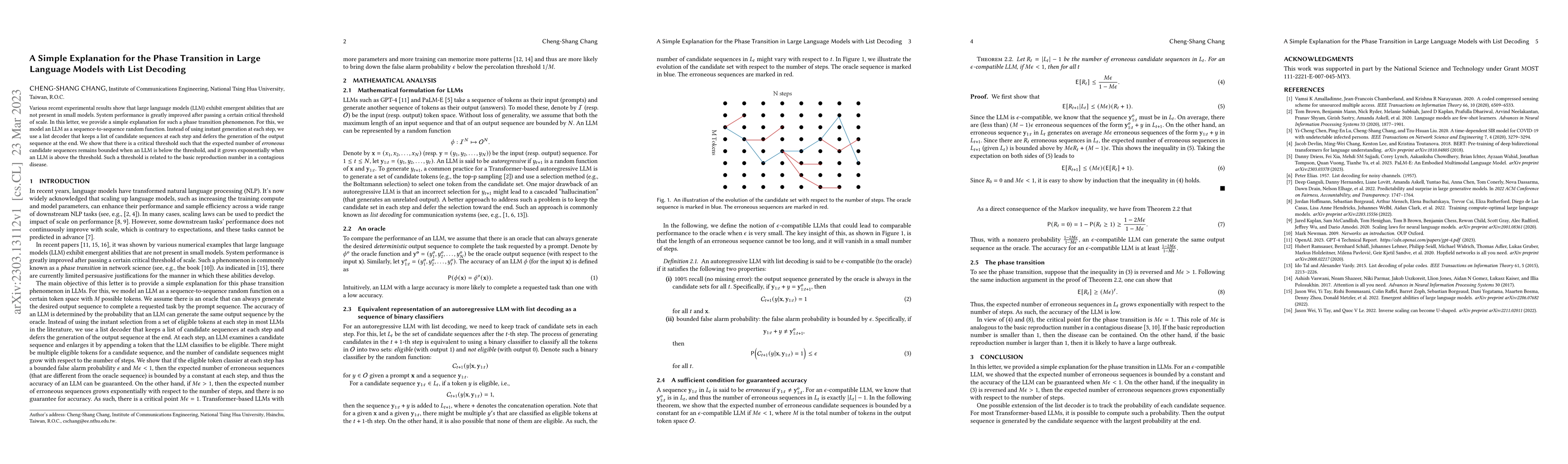 Thumbnail for A Simple Explanation for the Phase Transition in Large Language Models
  with List Decoding